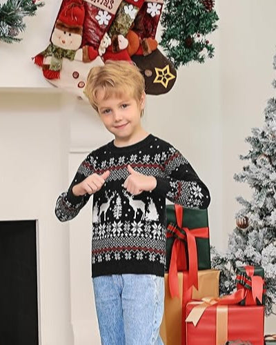 Reindeer Christmas Ugly Sweater, Snowflake Ugly Christmas Sweater, Knitted Christmas Jumper