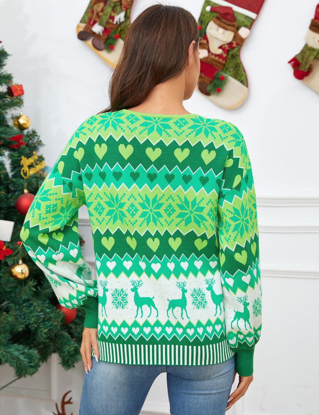 Snowflake Knit Sweater, Snowflake Knitted Cardigan, Reindeer Ugly Sweater, Holiday Ugly Sweater Outfit