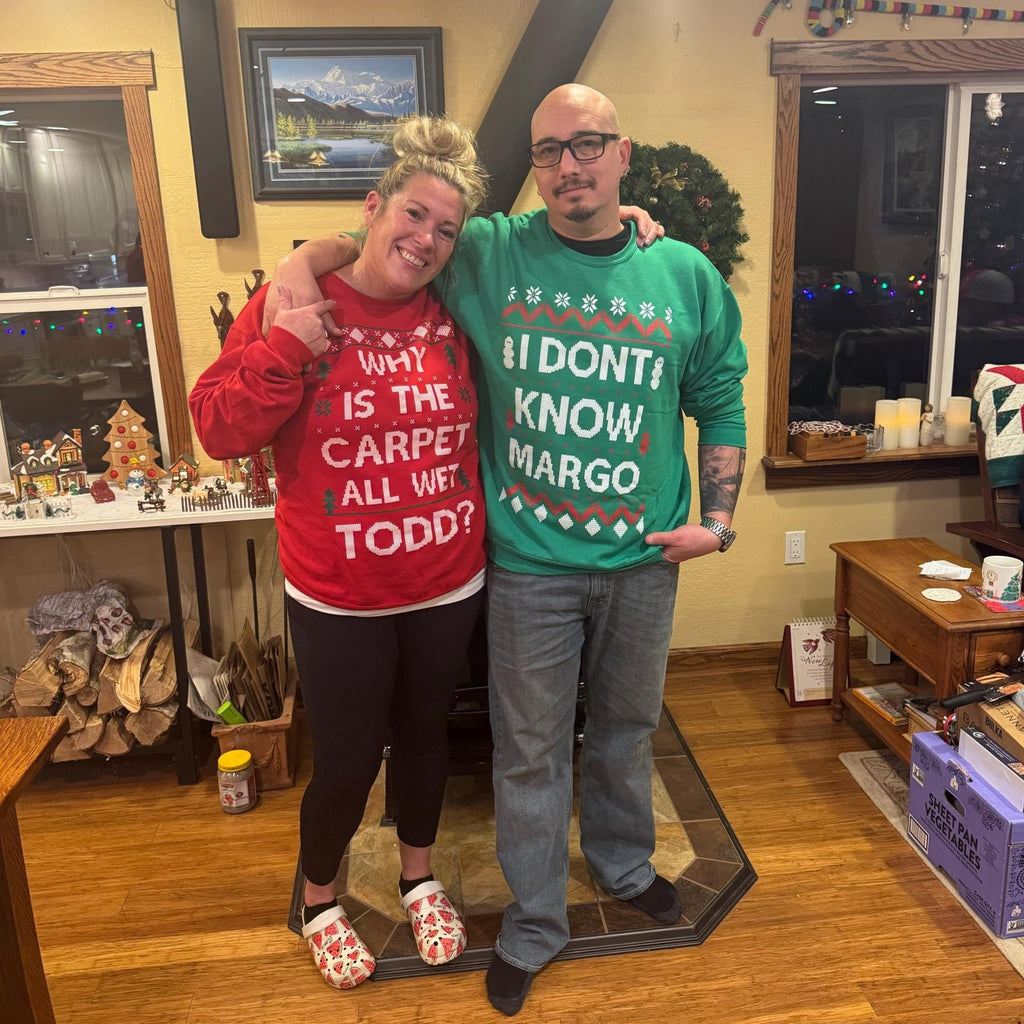Why is The Carpet All Wet Todd Ugly Christmas Sweater, Ugly Christmas Sweater, Knitted Christmas Jumper