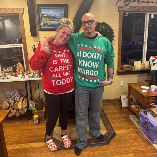 Why is The Carpet All Wet Todd Ugly Christmas Sweater, Ugly Christmas Sweater, Knitted Christmas Jumper