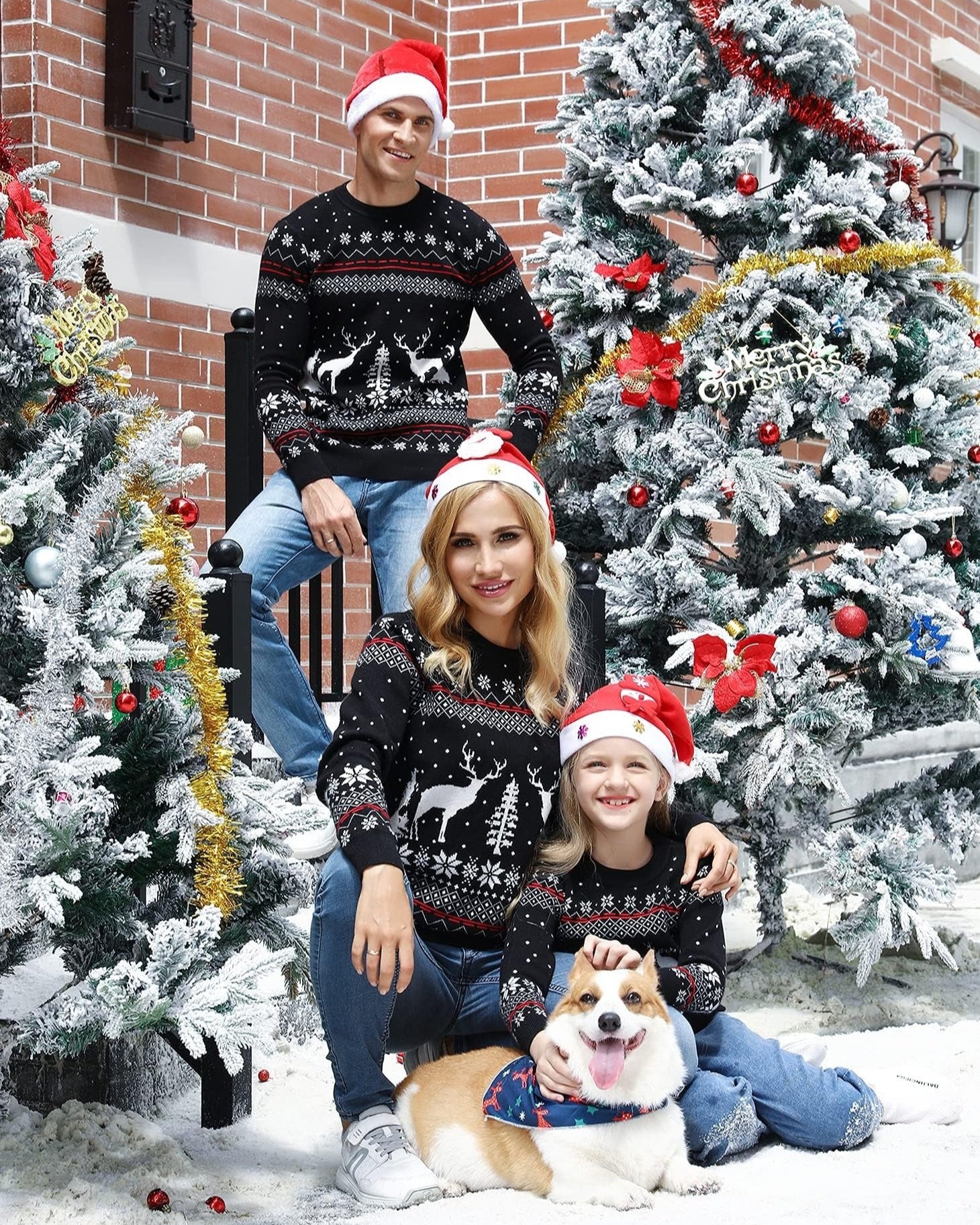 Reindeer Christmas Ugly Sweater, Snowflake Ugly Christmas Sweater, Knitted Christmas Jumper