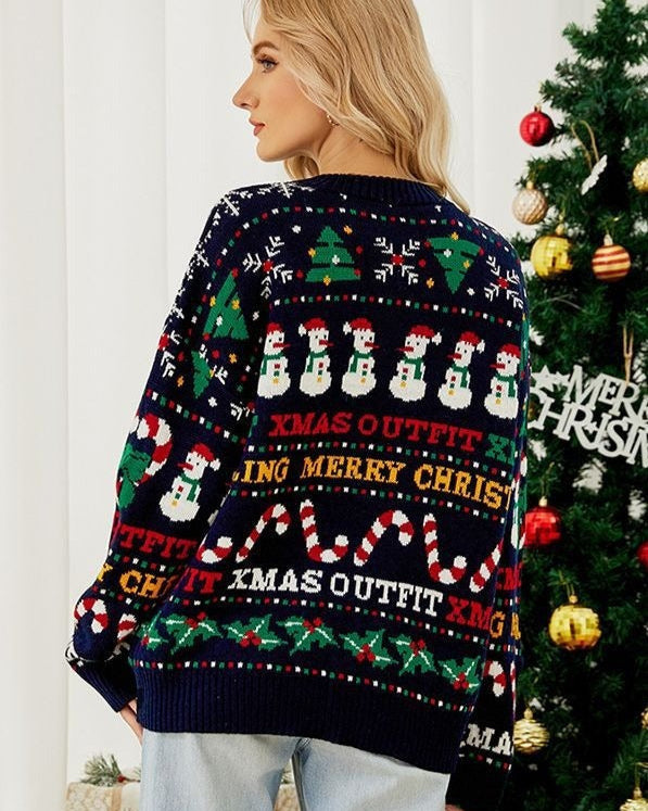 Snowman Christmas Ugly Sweater, Ugly Christmas Sweater, Knitted Christmas Jumper
