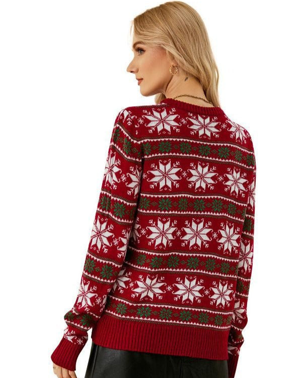 Snowflake Christmas Ugly Sweater, Ugly Christmas Sweater, Knitted Christmas Jumper