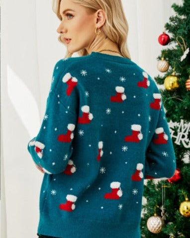 Stocking Christmas Ugly Sweater, Ugly Christmas Sweater, Knitted Christmas Jumper