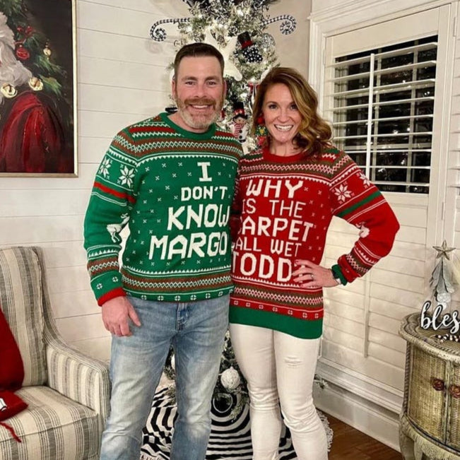 Why is The Carpet All Wet Todd Ugly Christmas Sweater, Ugly Christmas Sweater, Knitted Christmas Jumper
