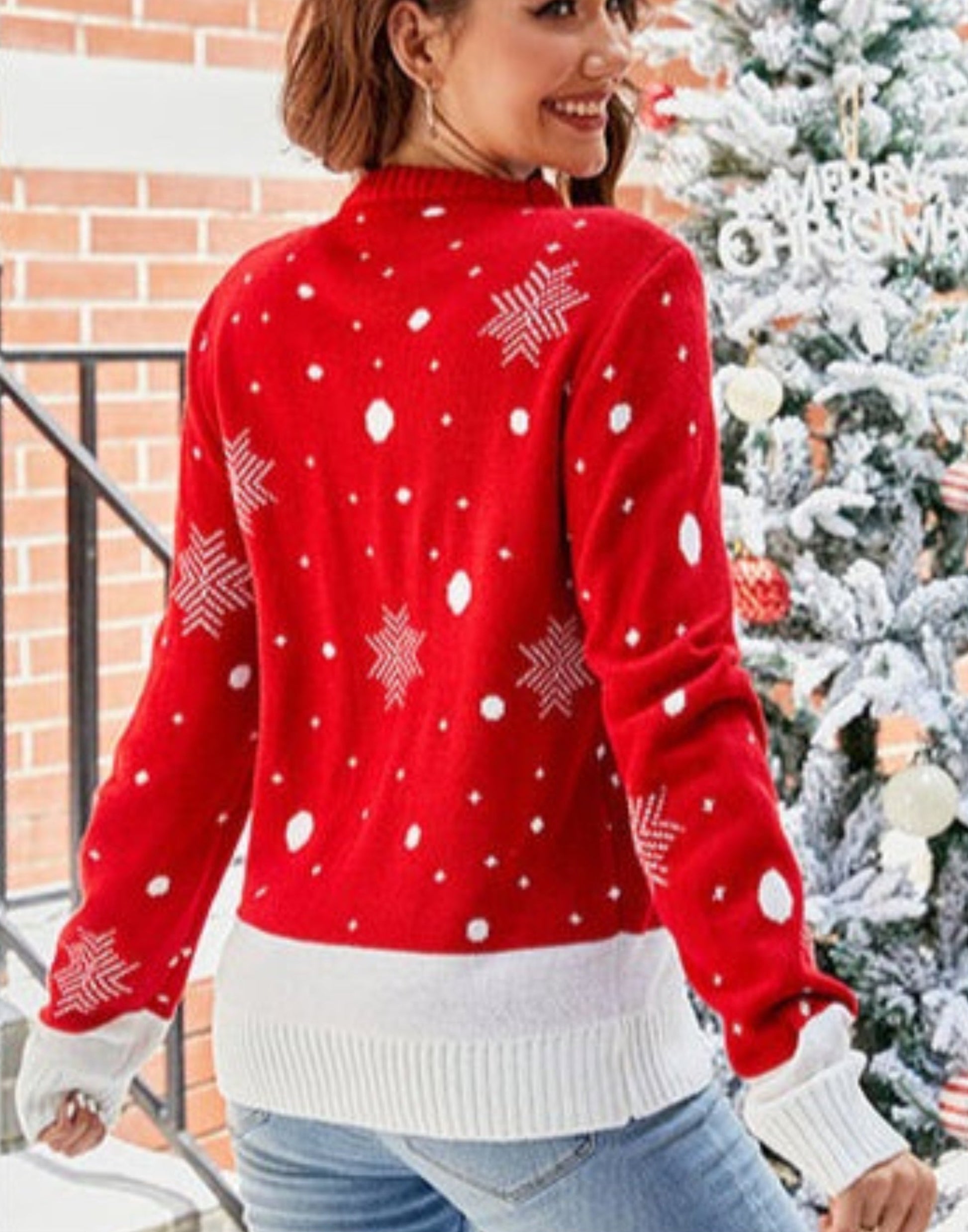 Ugly Christmas Sweater, Knitted Christmas Jumper, Ugly Christmas Reindeer Sweater