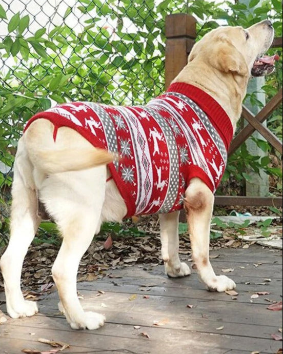 Dog Ugly Christmas Reindeer Sweater, Knitwear Clothes Warm Turtleneck Sweater, Ugly Christmas Sweater