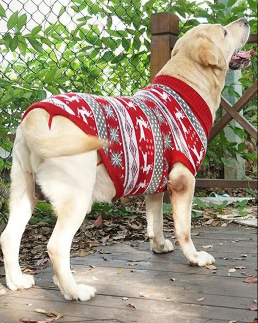 Dog Ugly Christmas Reindeer Sweater, Knitwear Clothes Warm Turtleneck Sweater, Ugly Christmas Sweater
