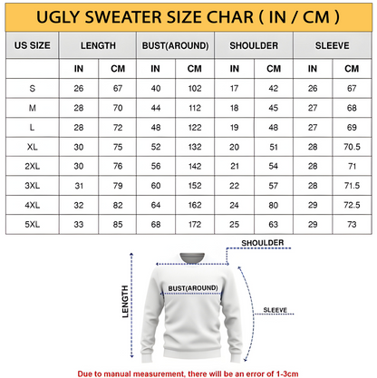 Reindeer Christmas Family Ugly Sweater, Snowflake Ugly Christmas Sweater, Knitted Christmas Jumper